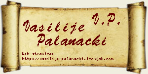 Vasilije Palanački vizit kartica